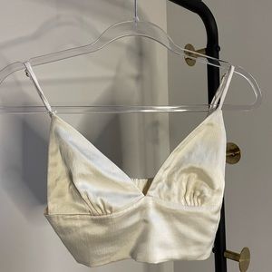 Zara Satin Tank Crop Top